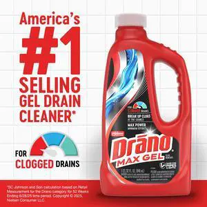 Drano Max Gel Drain Clog Remover, 32 oz, 1 Count Drano Max Gel Drain Clog Remover, 32 oz, 1 Count