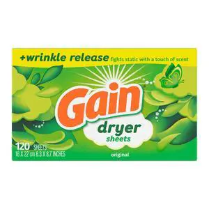 Gain Dryer Sheets, Original Scent, 120 Count Gain Dryer Sheets, Original Scent, 120 Count