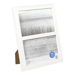 Mainstays Linear Picture Frame, Holds Two 4 x 6 Photos, White Mainstays Linear Picture Frame, Holds Two 4 x 6 Photos, White