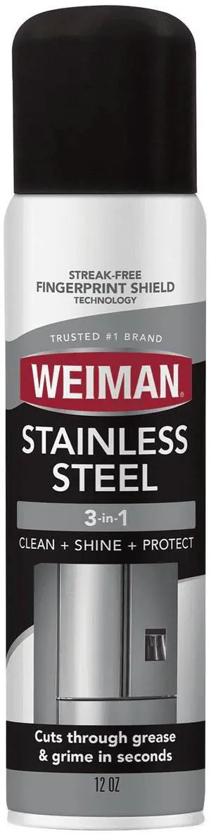 Weiman Stainless Steel Cleaner & Polish Spray for Kitchen and Home Appliances, 12 oz, Floral Scent Weiman Stainless Steel Cleaner & Polish Spray for Kitchen and Home Appliances, 12 oz, Floral Scent