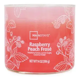 Mainstays 3-Wick Ombre Wrap Raspberry Peach Scented Candle, 14 oz Mainstays 3-Wick Ombre Wrap Raspberry Peach Scented Candle, 14 oz