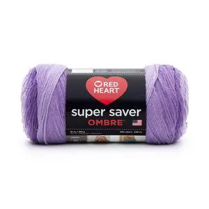 Red Heart Super Saver Ombre Yarn, Violet, 10oz(283g), Medium, Acrylic Red Heart Super Saver Ombre Yarn, Violet, 10oz(283g), Medium, Acrylic