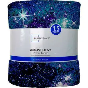 Mainstays 1.5 Yards 100% Polyester Lux Anti-pill Fleece Galaxy, Navy, 60" Wide for Crafts Mainstays 1.5 Yards 100% Polyester Lux Anti-pill Fleece Galaxy, Navy, 60" Wide for Crafts