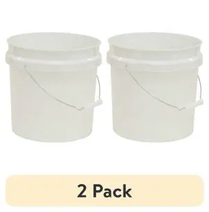 (2 pack) United Solutions 2 Gallon Round Comfort Handle Plastic Utility Bucket, White, 1 Each (2 pack) United Solutions 2 Gallon Round Comfort Handle Plastic Utility Bucket, White, 1 Each