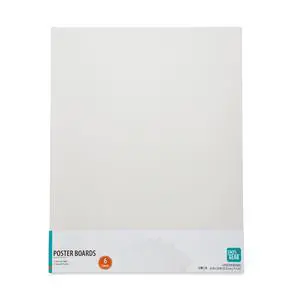 Pen+Gear Heavyweight White Poster Board, 22 in x 28 in, 6 Count Pen+Gear Heavyweight White Poster Board, 22 in x 28 in, 6 Count