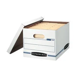 Bankers Box Basic Duty Letter/Legal File Storage Box with Lids, 10 Pack, White Corrugate Cardboard Bankers Box Basic Duty Letter/Legal File Storage Box with Lids, 10 Pack, White Corrugate Cardboard