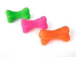Hartz Dura Play Medium Bone Dog Toy with Bacon Scent and Squeaker, Latex, 3 Pack Hartz Dura Play Medium Bone Dog Toy with Bacon Scent and Squeaker, Latex, 3 Pack