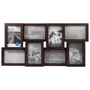Mainstays Brown Collage Picture Frame, 8 Openings for 4 x 6 Photos Mainstays Brown Collage Picture Frame, 8 Openings for 4 x 6 Photos