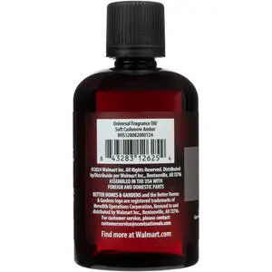Better Homes & Gardens Universal Fragrance Oil, Soft Cashmere & Amber, 5 fl oz Better Homes & Gardens Universal Fragrance Oil, Soft Cashmere & Amber, 5 fl oz
