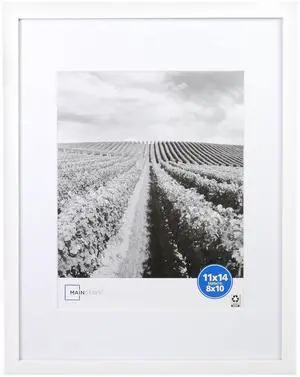 Mainstays 11 x 14 White Gallery Picture Frame, Matted to 8 x 10 Mainstays 11 x 14 White Gallery Picture Frame, Matted to 8 x 10
