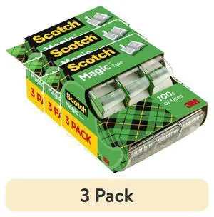 (3 pack) Scotch Magic Tape Dispenser, Clear, ¾ in. x 325 in., 3 Dispensers (3 pack) Scotch Magic Tape Dispenser, Clear, ¾ in. x 325 in., 3 Dispensers