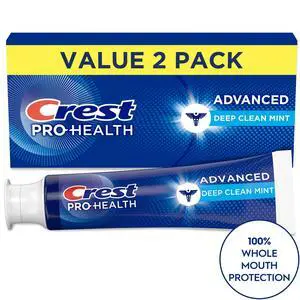 Crest Pro-Health Advanced Deep Clean Mint Toothpaste, 5.1 oz, 2 Pack Crest Pro-Health Advanced Deep Clean Mint Toothpaste, 5.1 oz, 2 Pack