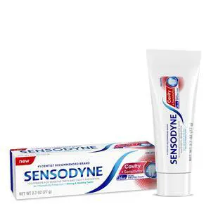 Sensodyne Cavity + Sensitivity Toothpaste, Fluoride Toothpaste for Sensitive Teeth and Cavity Protection, 2.7 Oz Sensodyne Cavity + Sensitivity Toothpaste, Fluoride Toothpaste for Sensitive Teeth and Cavity Protection, 2.7 Oz