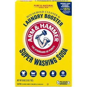 ARM & HAMMER Super Washing Soda Powder Laundry Detergent Booster & Household Cleaner, 55 oz ARM & HAMMER Super Washing Soda Powder Laundry Detergent Booster & Household Cleaner, 55 oz