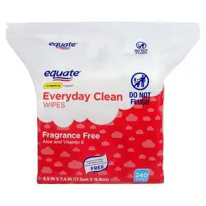 Equate Baby Everyday Clean Wipes with Aloe Vera and Vitamin E, 240 Wipes Equate Baby Everyday Clean Wipes with Aloe Vera and Vitamin E, 240 Wipes