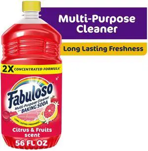 Fabuloso 2X Multi-Purpose Cleaner with Baking Soda, Citrus and Fruits Scent, 56 fl oz Fabuloso 2X Multi-Purpose Cleaner with Baking Soda, Citrus and Fruits Scent, 56 fl oz