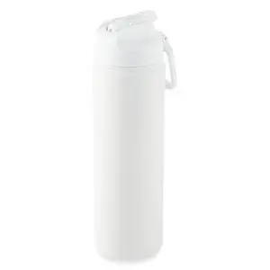 Mainstays 24 oz Stainless Steel Sip Water Bottle, White Mainstays 24 oz Stainless Steel Sip Water Bottle, White