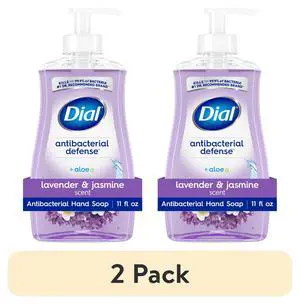 (2 pack) Dial Antibacterial Defense Lavender & Jasmine Liquid Hand Soap, 11 fl oz (2 pack) Dial Antibacterial Defense Lavender & Jasmine Liquid Hand Soap, 11 fl oz