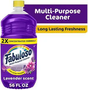 Fabuloso 2X Multi-Purpose Cleaner, No Rinse Floor Cleaner, Lavender Scent, 56 fl oz Fabuloso 2X Multi-Purpose Cleaner, No Rinse Floor Cleaner, Lavender Scent, 56 fl oz