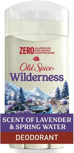 Old Spice Aluminum Free Men's Deodorant, Invisible Solid Stick, Wilderness with Lavender, 3 oz Old Spice Aluminum Free Men's Deodorant, Invisible Solid Stick, Wilderness with Lavender, 3 oz