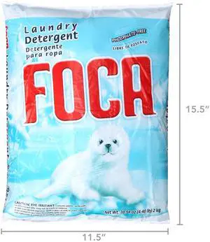 Foca Powder Laundry Detergent for Tough Stains, Enzyme Formula, 4.40 lbs Foca Powder Laundry Detergent for Tough Stains, Enzyme Formula, 4.40 lbs