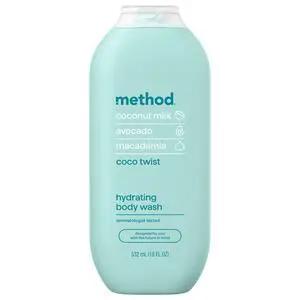 method Body Wash, Coco Twist - Leaves Skin Feeling Soft & Moisturized, Made Without Parabens, Notes of Coconut Milk, Avocado & Macadamia, 18 fl oz method Body Wash, Coco Twist - Leaves Skin Feeling Soft & Moisturized, Made Without Parabens, Notes of Coconut Milk, Avocado & Macadamia, 18 fl oz