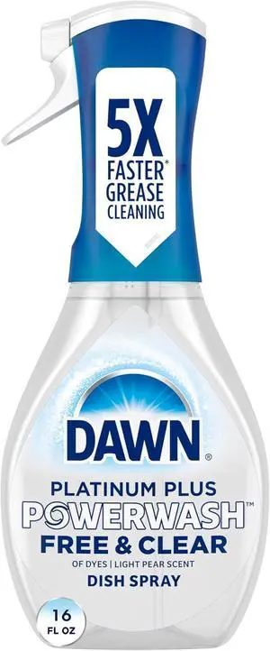Dawn Powerwash Free & Clear Light Pear Dish Spray, Dish Soap Starter Kit, 16 Fl Oz Dawn Powerwash Free & Clear Light Pear Dish Spray, Dish Soap Starter Kit, 16 Fl Oz