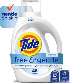 Tide Free & Gentle Laundry Detergent Liquid, 63 fl oz, 48 Loads Tide Free & Gentle Laundry Detergent Liquid, 63 fl oz, 48 Loads