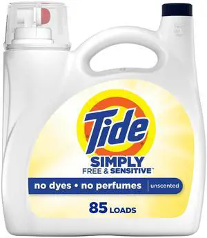 Tide Simply Liquid Laundry Detergent, Free & Sensitive, 85 Loads, 107 fl oz Tide Simply Liquid Laundry Detergent, Free & Sensitive, 85 Loads, 107 fl oz