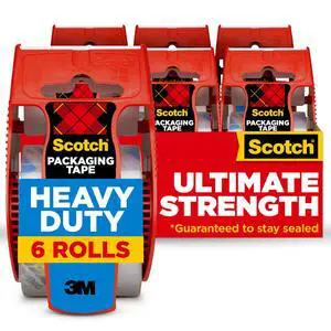 Scotch Heavy Duty Shipping Packing Tape, Clear, 1.88 in. x 22.2 yd. Scotch Heavy Duty Shipping Packing Tape, Clear, 1.88 in. x 22.2 yd.