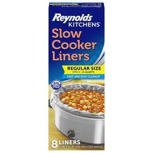 Reynolds Kitchens Slow Cooker Liners, Regular Size, Fits 3-8 Quarts, 8ct Reynolds Kitchens Slow Cooker Liners, Regular Size, Fits 3-8 Quarts, 8ct