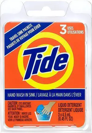 Tide Liquid Travel Sink Packets, 3-Count Tide Liquid Travel Sink Packets, 3-Count
