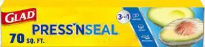 Glad Press'N Seal Food Plastic Wrap, 70 Square Foot Roll (Package May Vary) Glad Press'N Seal Food Plastic Wrap, 70 Square Foot Roll (Package May Vary)