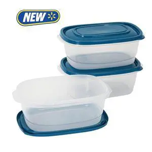 Mainstays Semi Durable 8-Cup Plastic Food Storage Container Set, 3 Pack Mainstays Semi Durable 8-Cup Plastic Food Storage Container Set, 3 Pack
