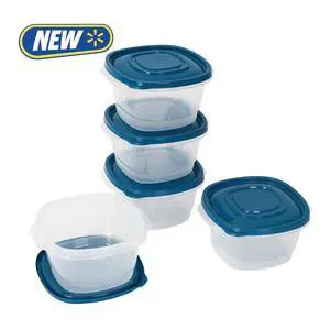 Mainstays Semi Durable Food Storage Containers, 5.2 Cup, 5 Pack Mainstays Semi Durable Food Storage Containers, 5.2 Cup, 5 Pack