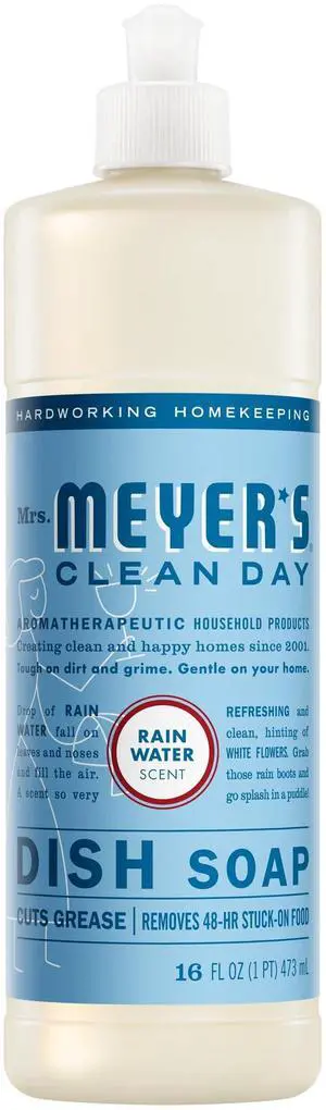 MRS. MEYER'S CLEAN DAY Liquid Dish Soap, Rain Water, 16 fl. oz MRS. MEYER'S CLEAN DAY Liquid Dish Soap, Rain Water, 16 fl. oz
