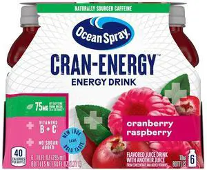 Ocean Spray® Cran-Energy Cranberry Raspberry Juice Drinks, 10 Fl Oz Bottles, 6 Count (Pack of 1) Ocean Spray® Cran-Energy Cranberry Raspberry Juice Drinks, 10 Fl Oz Bottles, 6 Count (Pack of 1)