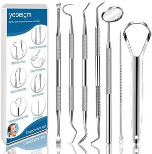7pcs Dental Tools, Dental Pick Teeth Cleaning Tools Hygiene Kit 7pcs Dental Tools, Dental Pick Teeth Cleaning Tools Hygiene Kit