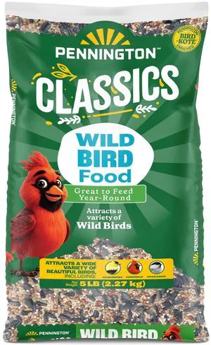 Pennington Classic Dry Wild Bird Feed and Wild Bird Seed, 5 lb. Bag, 1 Pack Pennington Classic Dry Wild Bird Feed and Wild Bird Seed, 5 lb. Bag, 1 Pack