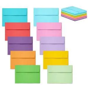 Slapaflife 50 pack 4x6 envelopes,4x6 colored envelopes for invitations, postcard, Wedding,Greeting Cards,Photos Slapaflife 50 pack 4x6 envelopes,4x6 colored envelopes for invitations, postcard, Wedding,Greeting Cards,Photos