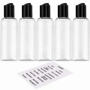 DNSEN 5 Pack 3.4 oz Travel Bottles for Toiletries TSA Approved Leakproof Plastic Empty Travel Size Bottles Containers with Labels DNSEN 5 Pack 3.4 oz Travel Bottles for Toiletries TSA Approved Leakproof Plastic Empty Travel Size Bottles Containers with Labels