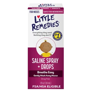 Little Remedies Sterile Baby Saline Nasal Spray and Drops, 1 Fl Oz Little Remedies Sterile Baby Saline Nasal Spray and Drops, 1 Fl Oz