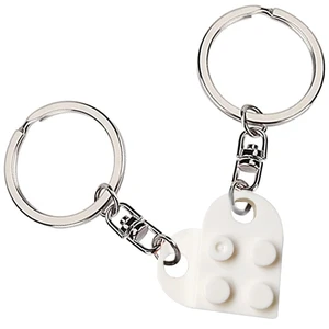 Brick Heart Keychain for Couple Boyfriend Girlfriend Best Friend, Cute Brick Matching Keychains Set for Husband Wife Brick Heart Keychain for Couple Boyfriend Girlfriend Best Friend, Cute Brick Matching Keychains Set for Husband Wife