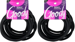 GOODY Hair Elastics, XL & Extra Thick, Black, 10 Count, Pack of 2 | Ouchless GOODY Hair Elastics, XL & Extra Thick, Black, 10 Count, Pack of 2 | Ouchless