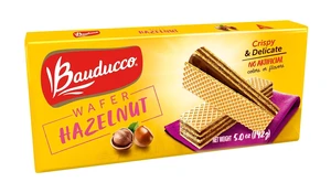 Bauducco Hazelnut Wafers - Crispy Wafer Cookies With 3 Delicious, Indulgent Decadent Layers of Hazelnut Flavored Cream - Delicious Sweet Snack or Desert - 5.0 oz (Pack of 1) Bauducco Hazelnut Wafers - Crispy Wafer Cookies With 3 Delicious, Indulgent Decadent Layers of Hazelnut Flavored Cream - Delicious Sweet Snack or Desert - 5.0 oz (Pack of 1)