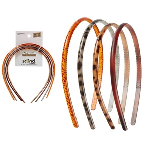 Scunci by Conair Effortless Beauty Skinny headband -plastic Headbands for Women and Men - hair accessories for women - Assorted Tortoise - 4 Count Scunci by Conair Effortless Beauty Skinny headband -plastic Headbands for Women and Men - hair accessories for women - Assorted Tortoise - 4 Count