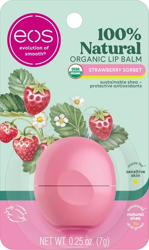 eos 100% Natural & Organic Lip Balm- Strawberry Sorbet, 0.25 oz eos 100% Natural & Organic Lip Balm- Strawberry Sorbet, 0.25 oz