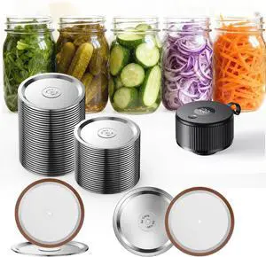 24Pcs- Regular Mouth Canning Lids for Ball, Kerr Jars - Split-Type Metal Mason Jar Lids for Canning - Food Grade Material, 100% Fit & Airtight for Regular Mouth Jars 24Pcs- Regular Mouth Canning Lids for Ball, Kerr Jars - Split-Type Metal Mason Jar Lids for Canning - Food Grade Material, 100% Fit & Airtight for Regular Mouth Jars