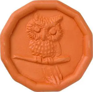 JBK Pottery Terracotta Brown Sugar Saver Handmade Terra Cotta Sugar Keeper with Decorative Discs Food-Safe Brown Sugar Keeper, Made in the USA - Owl JBK Pottery Terracotta Brown Sugar Saver Handmade Terra Cotta Sugar Keeper with Decorative Discs Food-Safe Brown Sugar Keeper, Made in the USA - Owl