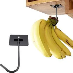 Foldable Banana Hook Under Cabinet Banana Holder Black Metal Counter Oragnizer Space Saving Hangers Self-Adhesive/Screw Mounted Banana Holder Stand for Kitchen RV Small Space Solutions Foldable Banana Hook Under Cabinet Banana Holder Black Metal Counter Oragnizer Space Saving Hangers Self-Adhesive/Screw Mounted Banana Holder Stand for Kitchen RV Small Space Solutions